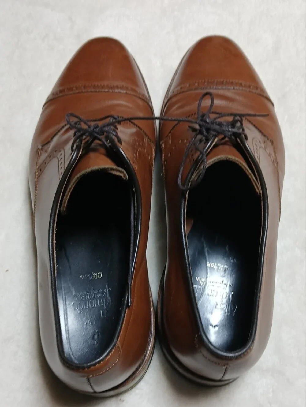 Allen Edmonds Clifton Brown Cap-Toe Derby Shoes Size 10.5 D